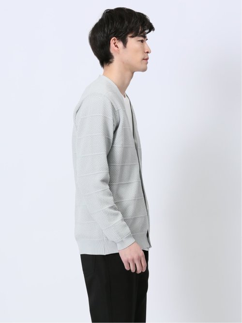 Vネックカーディガン&長袖Tシャツ アンサンブル