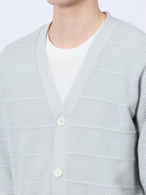 Vネックカーディガン&長袖Tシャツ アンサンブル