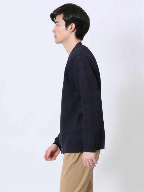 Vネックカーディガン&長袖Tシャツ アンサンブル