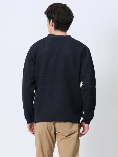 Vネックカーディガン&長袖Tシャツ アンサンブル