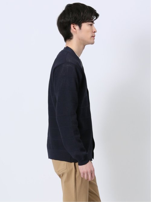 Vネックカーディガン&長袖Tシャツ アンサンブル