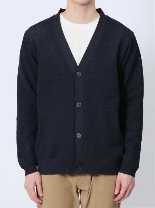 Vネックカーディガン&長袖Tシャツ アンサンブル