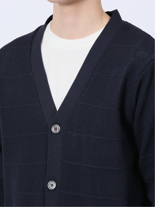 Vネックカーディガン&長袖Tシャツ アンサンブル