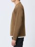 幾何学ジャガード フェイククルーネック長袖Tシャツ