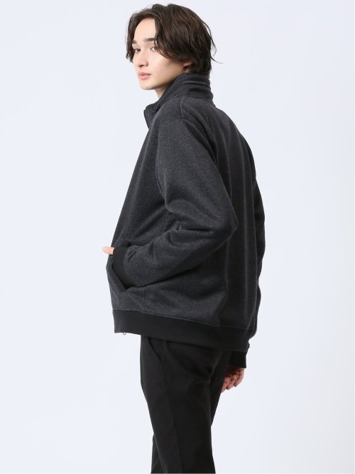 メランジ裏起毛 ボリュームネック カットアウター