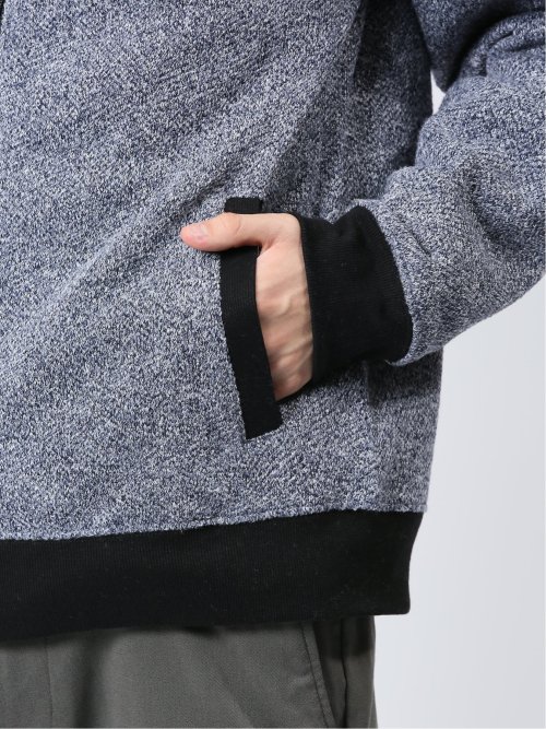 メランジ裏起毛 ボリュームネック カットアウター