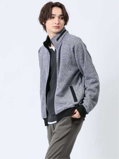 メランジ裏起毛 ボリュームネック カットアウター