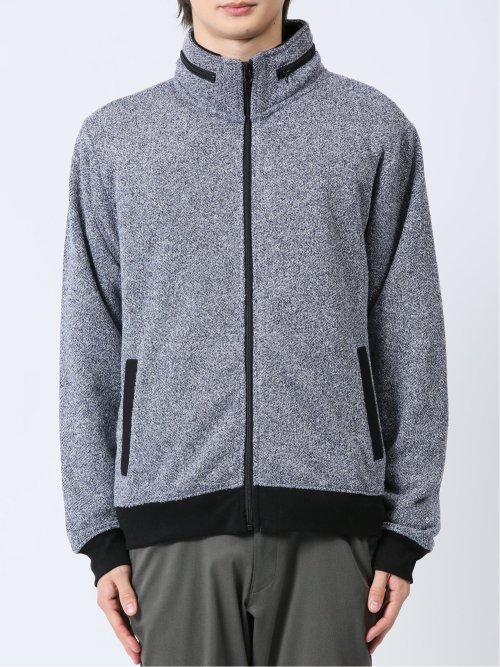 メランジ裏起毛 ボリュームネック カットアウター