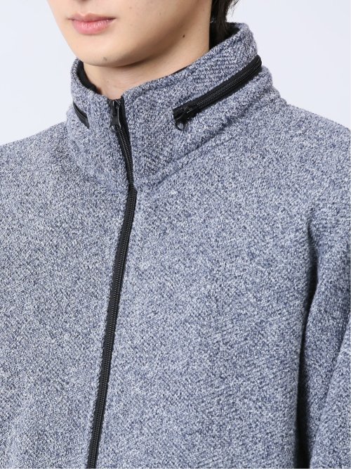 メランジ裏起毛 ボリュームネック カットアウター