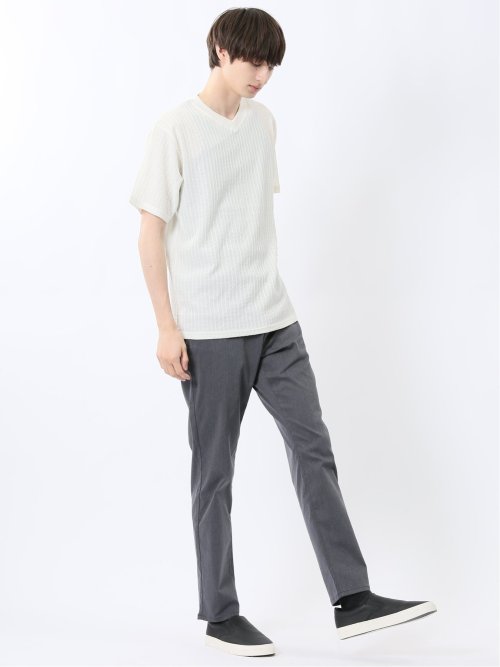 ドビー天竺 Vネック半袖Tシャツ