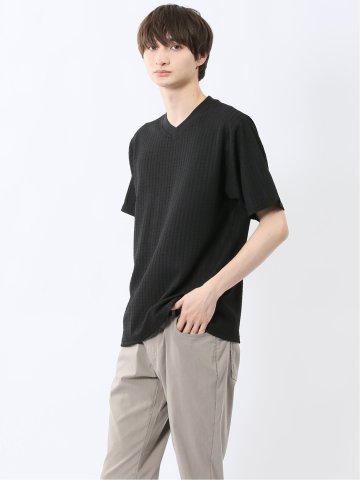 ドビー天竺 Vネック半袖Tシャツ