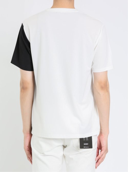 接触冷感 切替クルーネック半袖Tシャツ