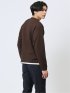 ヘリンボンジャガード フェイクVネック長袖Tシャツ