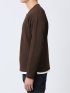 ヘリンボンジャガード フェイクVネック長袖Tシャツ