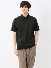 接触冷感 前身切替 半袖ポロシャツ