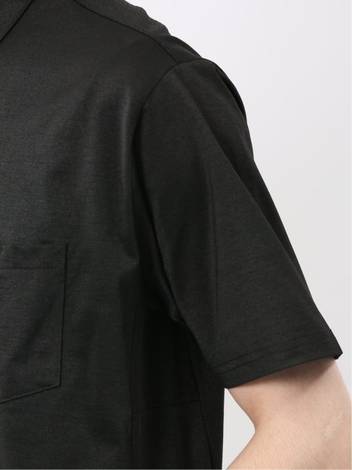 接触冷感 前身切替 半袖ポロシャツ