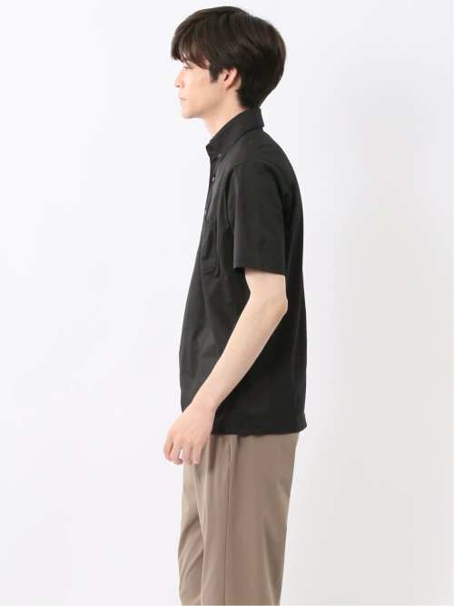 接触冷感 前身切替 半袖ポロシャツ