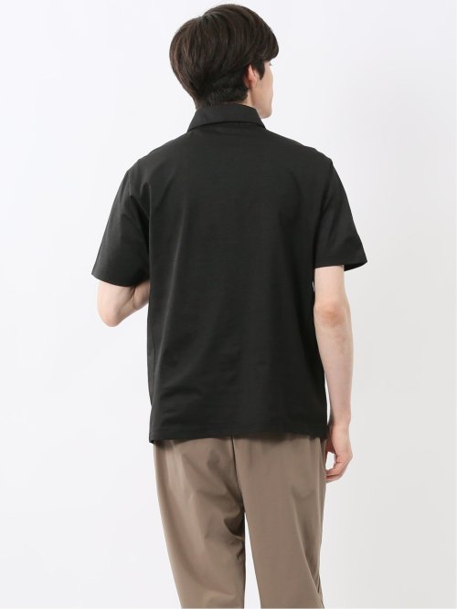 接触冷感 前身切替 半袖ポロシャツ