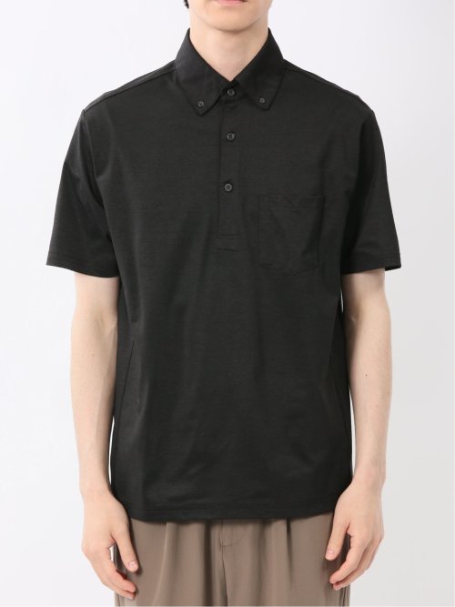 接触冷感 前身切替 半袖ポロシャツ