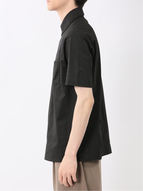 接触冷感 前身切替 半袖ポロシャツ