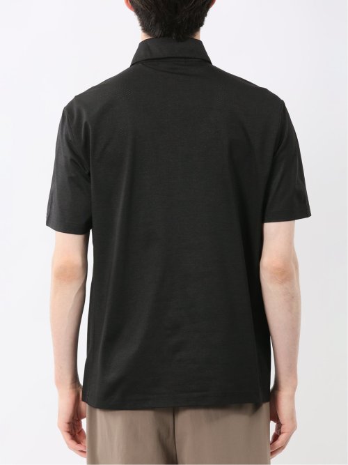 接触冷感 前身切替 半袖ポロシャツ