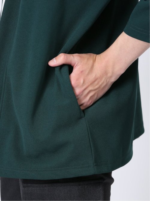 5分袖 梨地カーディガン&半袖Tシャツ アンサンブル