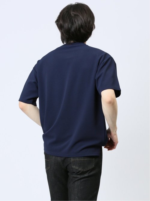 ふくれストライプ クルーネック半袖Tシャツ