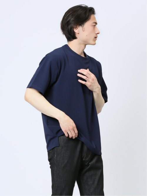 ふくれストライプ クルーネック半袖Tシャツ