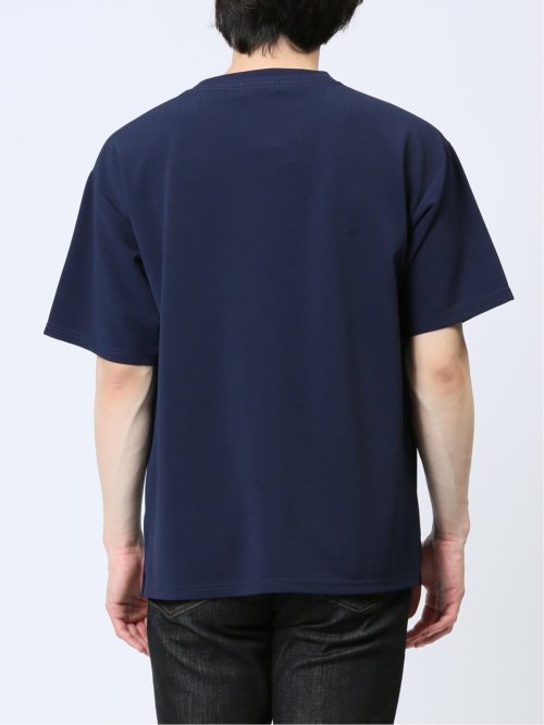 ふくれストライプ クルーネック半袖Tシャツ