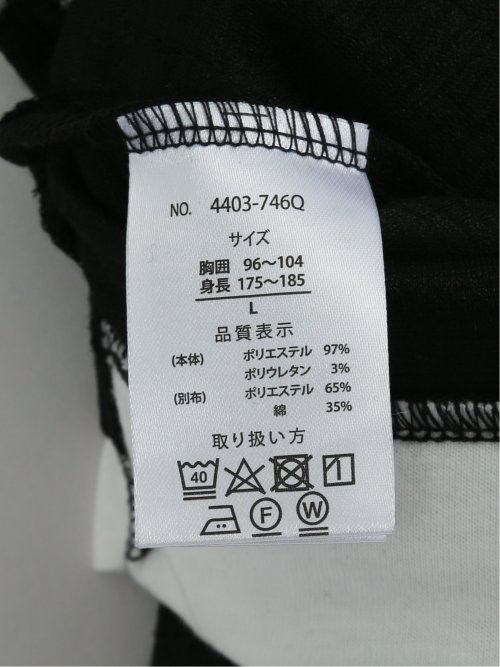 ふくれジャガード フェイクキーネック半袖Tシャツ