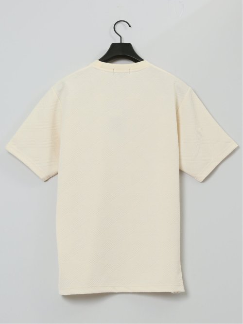 ふくれジャガード クルーネック半袖Tシャツ