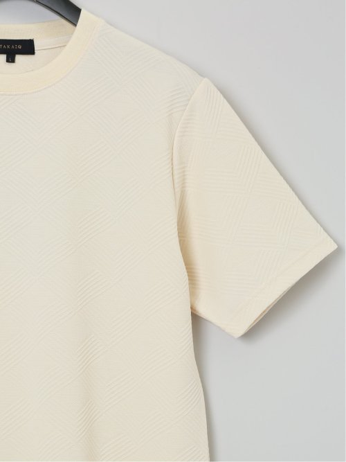 ふくれジャガード クルーネック半袖Tシャツ