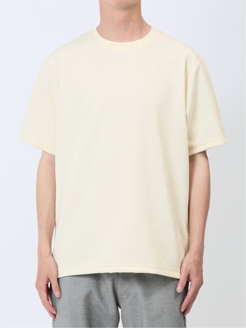 ふくれジャガード クルーネック半袖Tシャツ