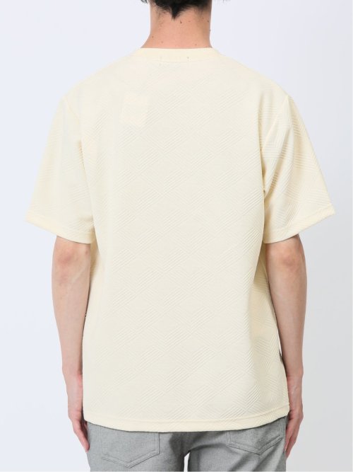 ふくれジャガード クルーネック半袖Tシャツ