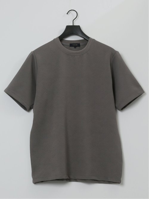 ふくれジャガード クルーネック半袖Tシャツ