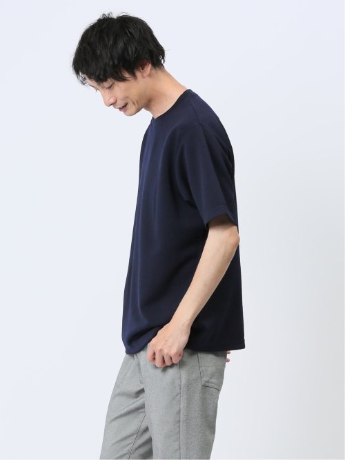 ふくれジャガード クルーネック半袖Tシャツ