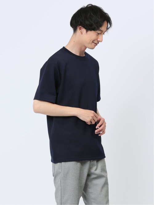 ふくれジャガード クルーネック半袖Tシャツ