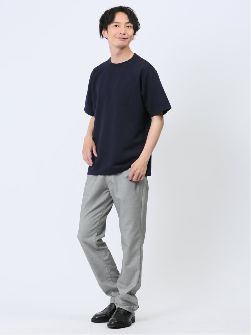 ふくれジャガード クルーネック半袖Tシャツ