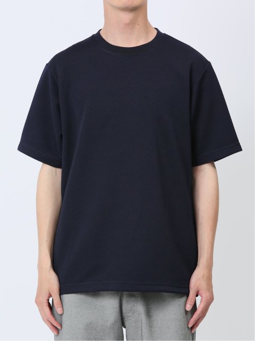 ふくれジャガード クルーネック半袖Tシャツ