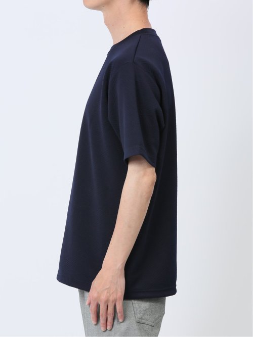 ふくれジャガード クルーネック半袖Tシャツ