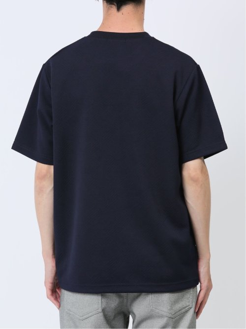 ふくれジャガード クルーネック半袖Tシャツ