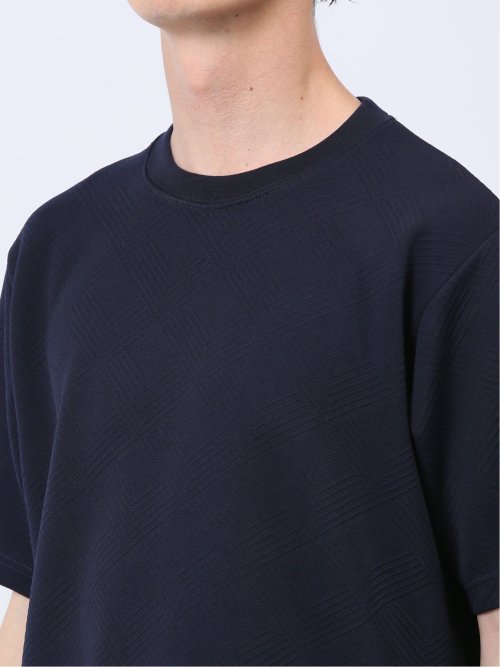 ふくれジャガード クルーネック半袖Tシャツ
