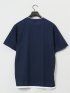 梨地 フェイククルーネック半袖Tシャツ