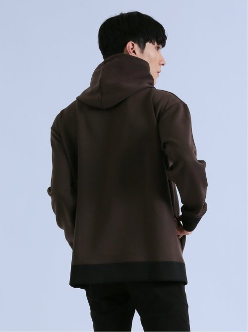 ダンボール リブ配色切替 長袖プルパーカー