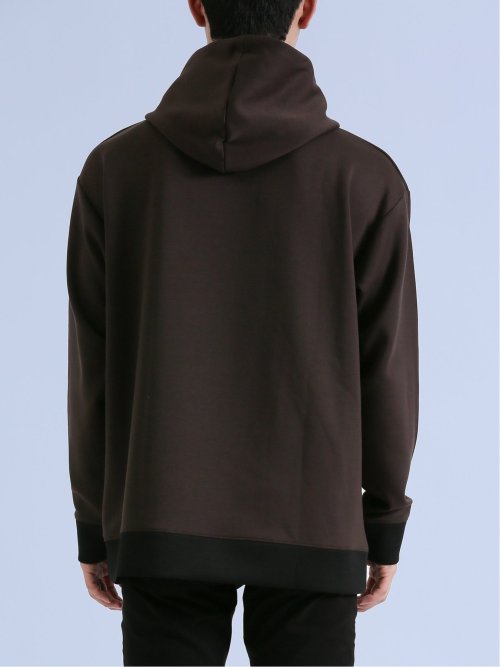 ダンボール リブ配色切替 長袖プルパーカー