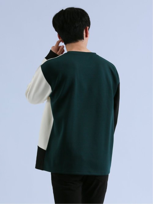 ダンボール 配色切替 長袖プルオーバー