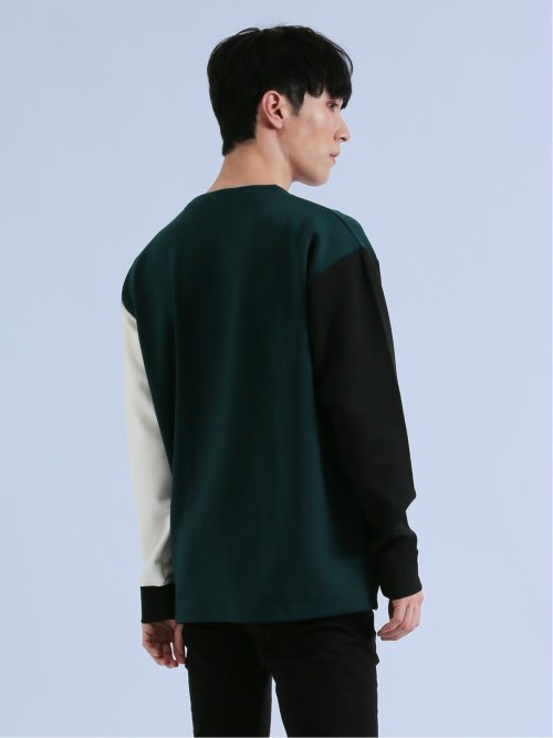 ダンボール 配色切替 長袖プルオーバー