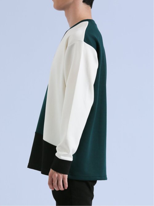 ダンボール 配色切替 長袖プルオーバー