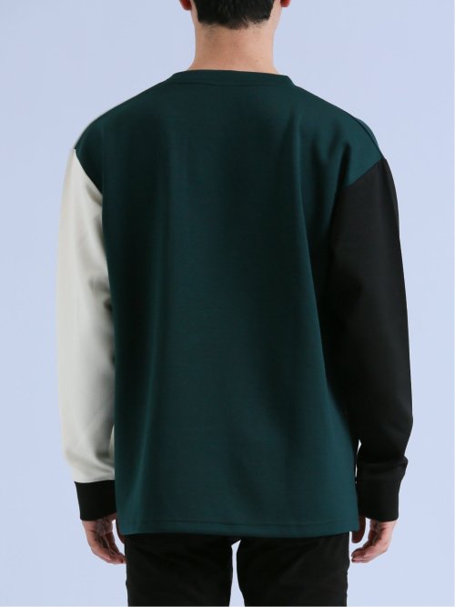 ダンボール 配色切替 長袖プルオーバー