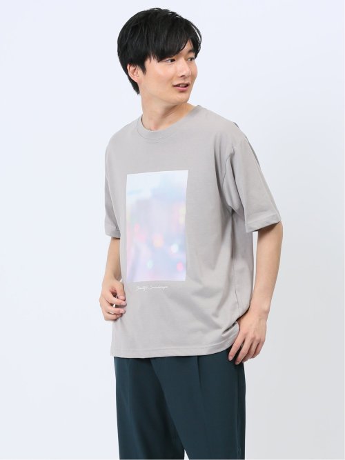 フォトプリント クルーネック半袖Tシャツ